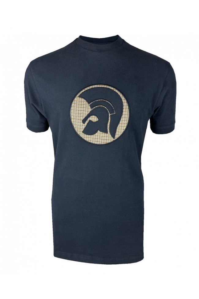 Navy TR9091 Applique Jacquard Logo T Shirt