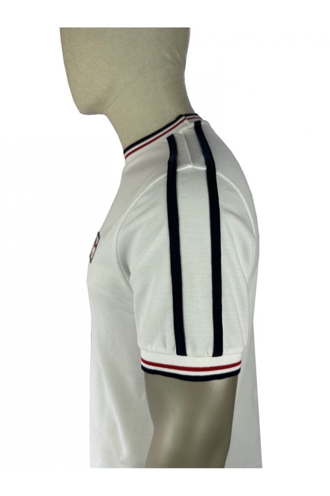 TR9087 St George Badge Pique T Shirt White