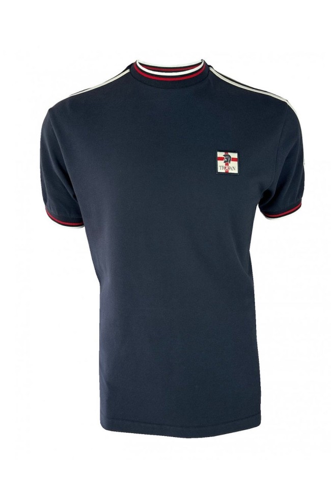 TR9087 St George Badge Pique T Shirt Navy