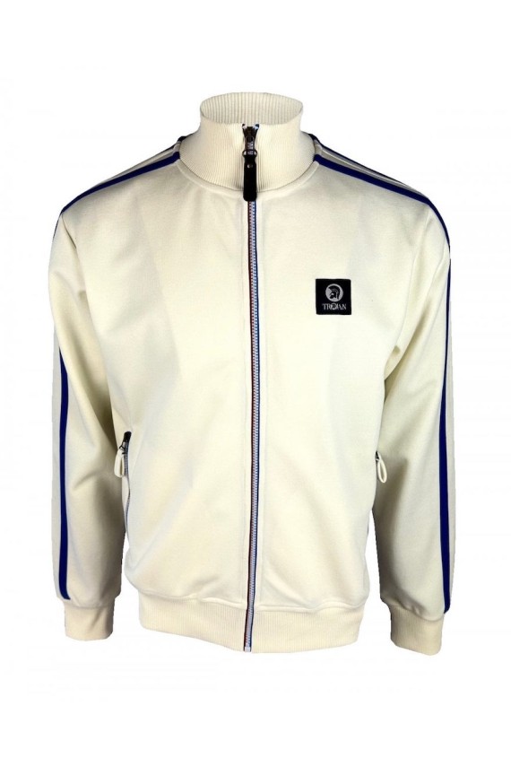TC1043 Contrast Zip Tracktop Ecru