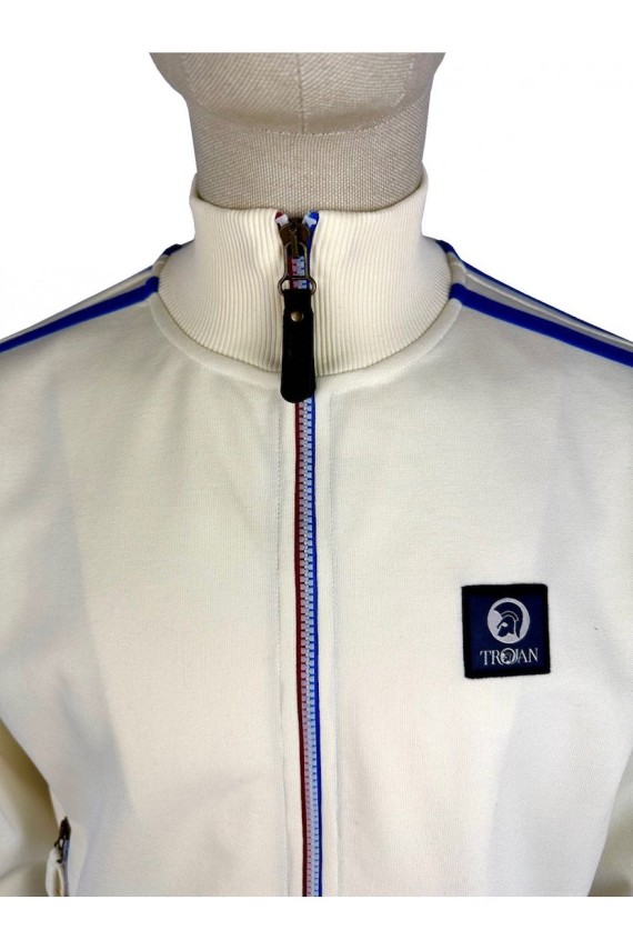TC1043 Contrast Zip Tracktop Ecru