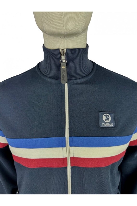 TR9002 Retro Stripe Tracktop Navy