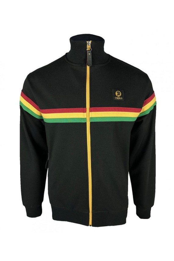 TR9002 Retro Stripe Tracktop Black