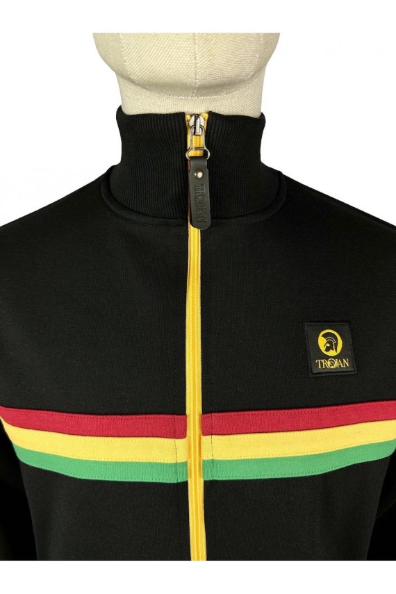 TR9002 Retro Stripe Tracktop Black