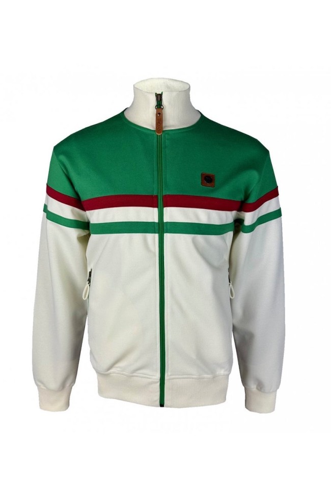 TR9051 Panel Stripe Track Top Emerald