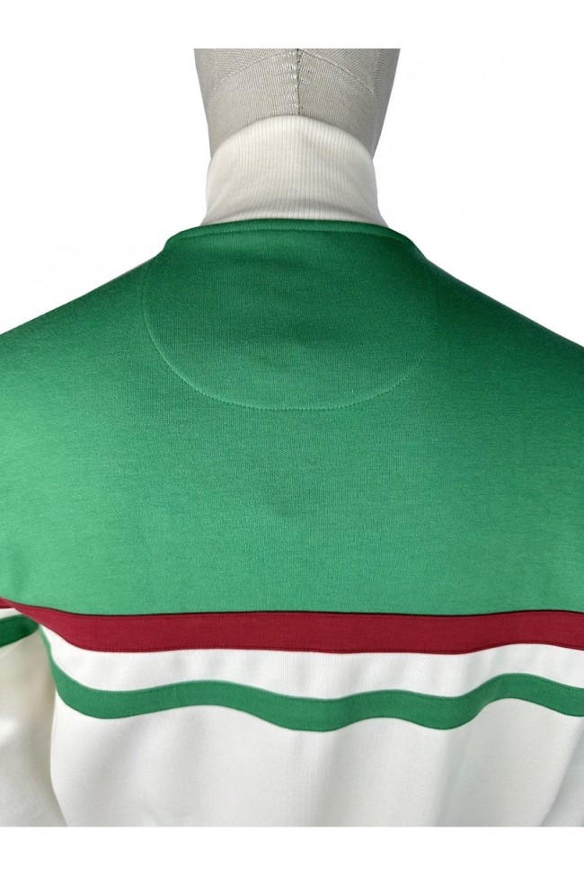 TR9051 Panel Stripe Track Top Emerald