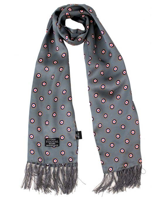 Target Gunmetal Silk Scarf Gunmetal-752