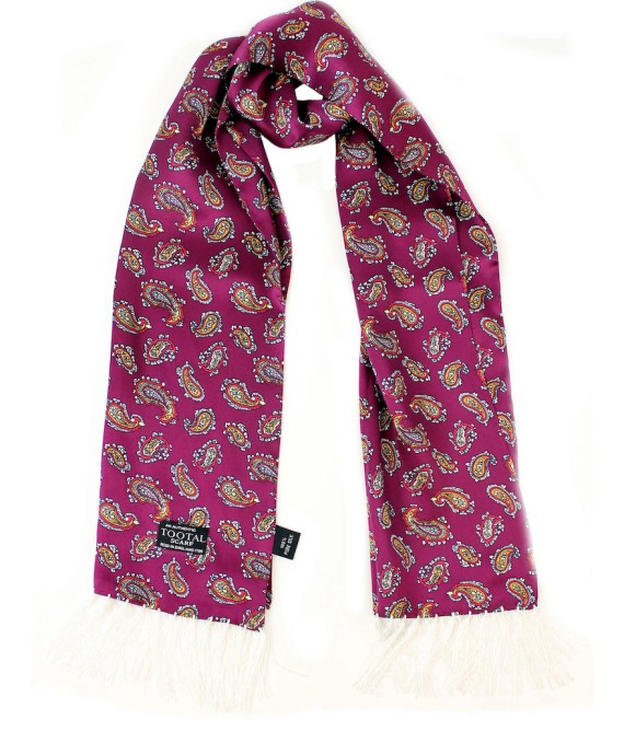 Paisley Bordeaux Silk Scarf Bordeaux-921