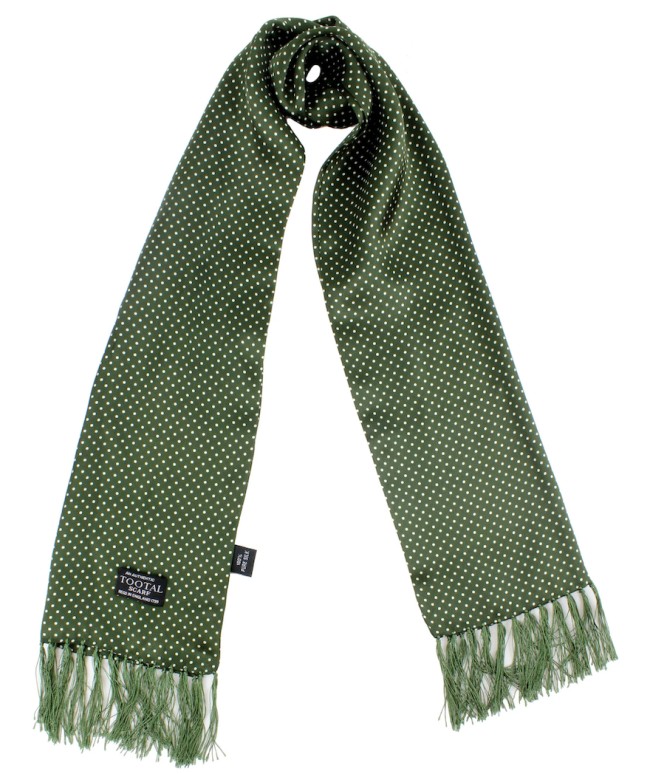 TL3805 Parka Green Polka Dot Silk Scarf Parka/Green-724