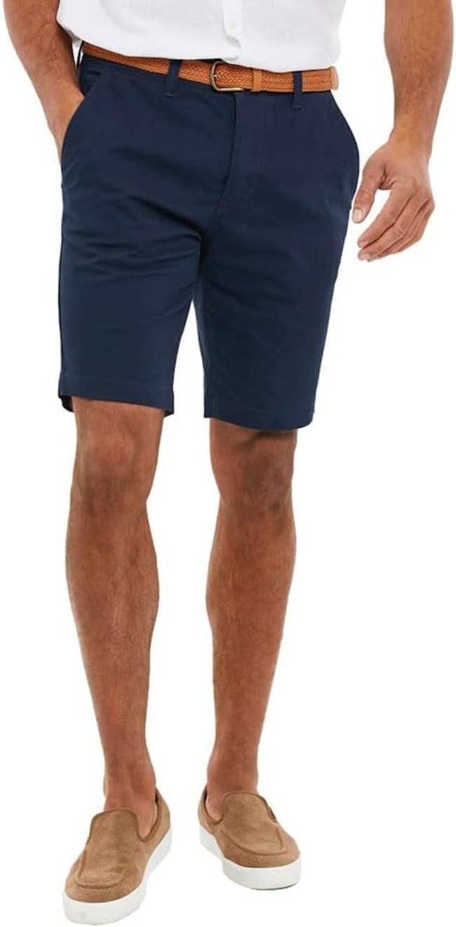 Navy Conta Belted Chino Short