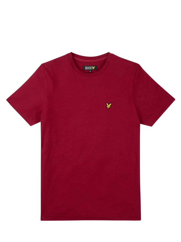 Scott Lyle Plain Crew Neck T Shirt berry red