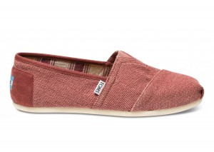 Toms Shoes, Tom Toms Farrin Classic Plimsoles Burgundy Red