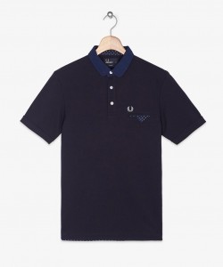 navy fred perry polo