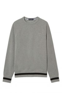 fred-perry-crew-neck-pique-sweatshirt-steel-marl