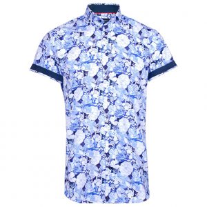 Blues Short Sleeve Floral Shirt by Jiggler Lord Berlue