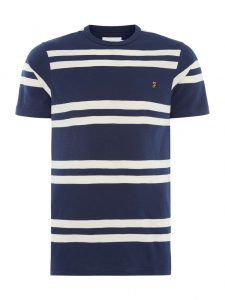 F4KS8069 Hewitt Yarn Dyed Stripe T Shirt by Farah