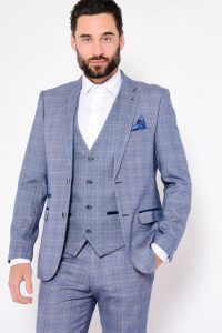 Harry Windowpane Check Blazer Jacket by Marc Darcy