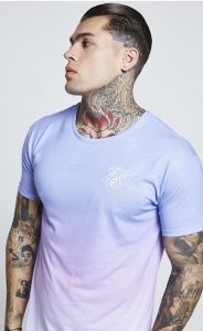 Curved Hem Triple Fade T Shirt by Sik Silk