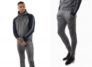 GK Lester Reflective Poly Tracksuit Top by Gym King