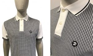 TR8371 Houndstooth Front Polo Shirt by Trojan