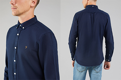 Brewer Indigo Oxford Shirt by Farah