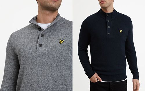 KN1003V 1/4 Zip Jumper by Lyle and Scott