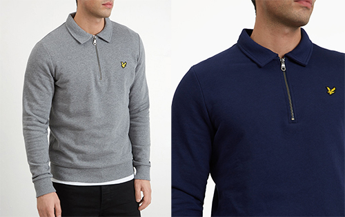 ML1005V Collared 1/4 Zip Sweatshirt by Lyle and Scott