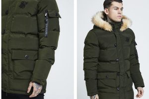 Puff Parka Jacket Khaki by Sik Silk