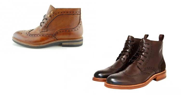 Midland Brown Brogue Boot by John White
