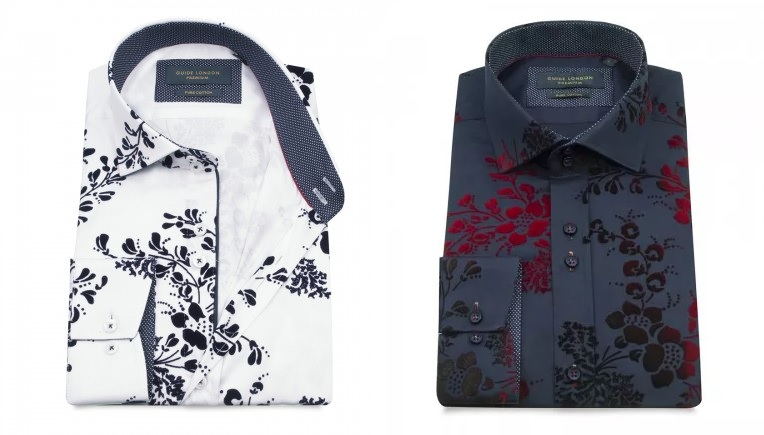 Guide London Flocked Floral Shirts