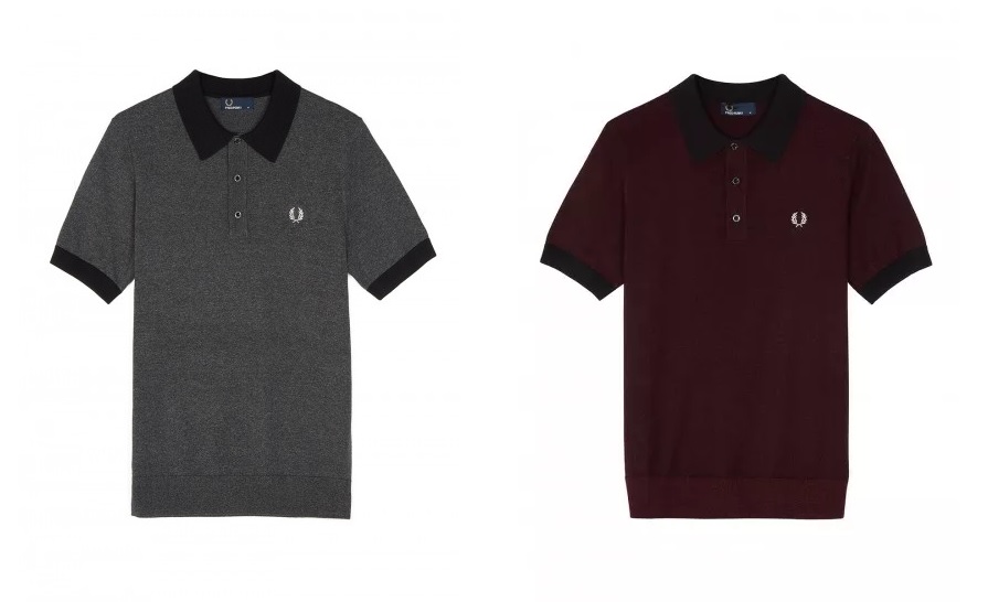 Fred Perry Contrast Knitted Polo Shirts