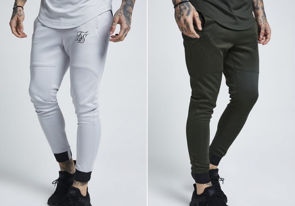 Sik Silk "Agility" Stretch Joggers -- Ice Grey & Khaki