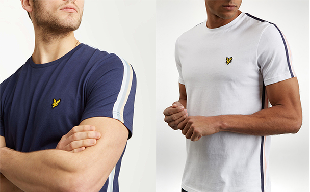Side Stripe T Shirt by Lyle and Scott
