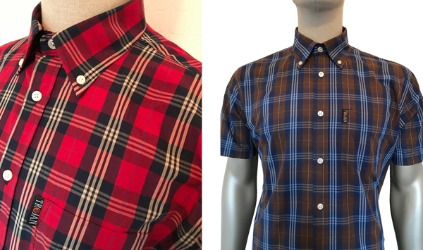 Tartan Check Shirt by Trojan in Blood, Chocolate