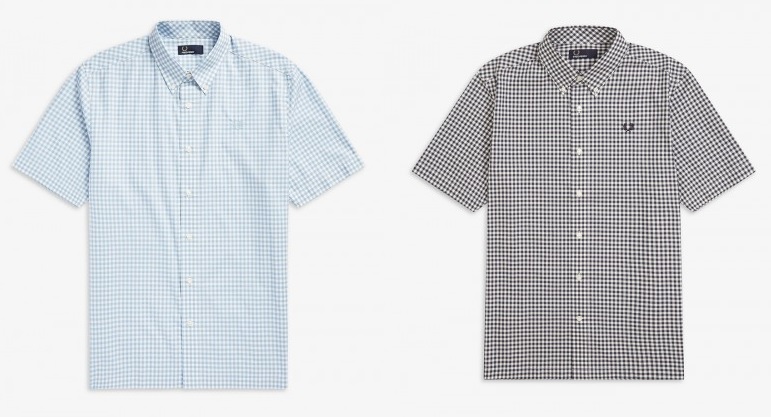 Two Colour Gingham Shirt by Fred Perry