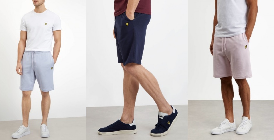 Sweat Short by Lyle & Scott in Cloud Blue, Navy, Dusky Lilac