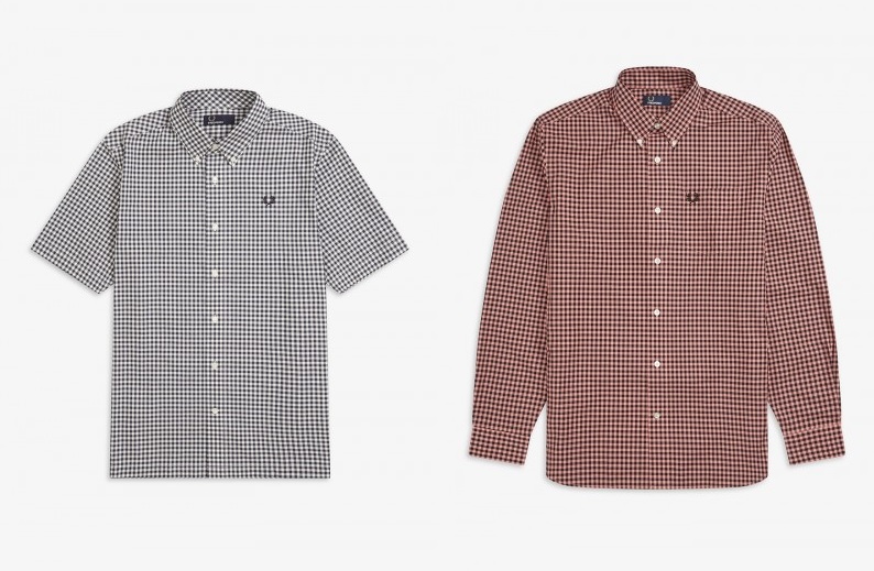 Two Colour Gingham Shirts by Fred Perry