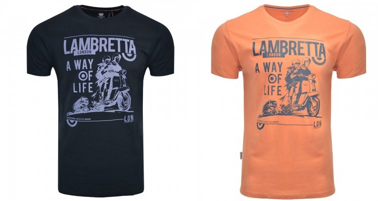 Graphic T Shirt by Lambretta  |  Navy, Carnelian