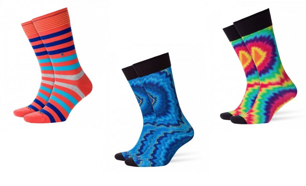 "Blackpool" Stripe Socks and "Hippie guy" Socks by Burlington