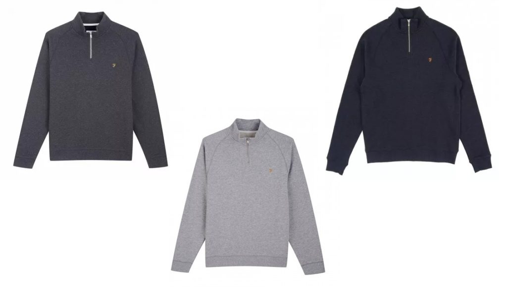 Jim 1/4 Zip Sweatshirt by Farah